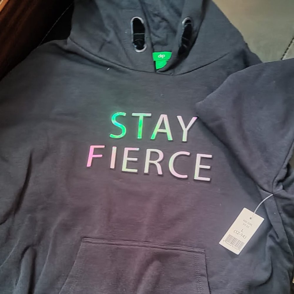Hoody Sweatshirt black stay fierce